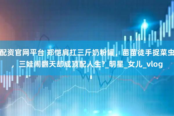 配资官网平台 郑恺肩扛三斤奶粉罐，苗苗徒手捉菜虫，三娃闹翻天却成顶配人生?_明星_女儿_vlog