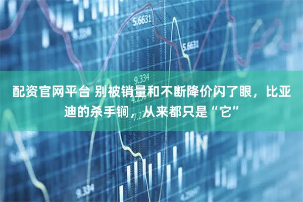 配资官网平台 别被销量和不断降价闪了眼，比亚迪的杀手锏，从来都只是“它”